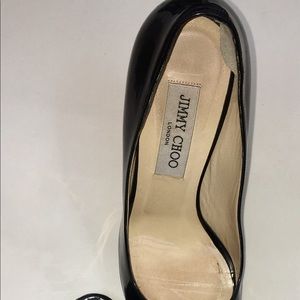 JIMMY CHOO PEEP TOE PLATFORM PUMPS